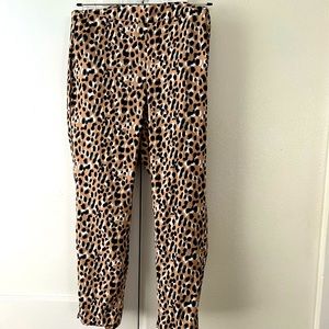 Women Banana Republic Hayden Pant Petite 2 Animal Print Elastic Waist Ankle
